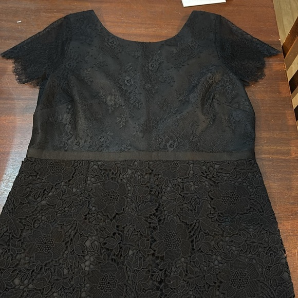 J. Crew Collection Noelle Black Midi Lace Dress - Picture 9 of 9